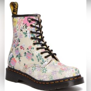 SOLD Women's Dr. Martens 1460 Pascal Floral Mash Up Combat Boots. SOLD